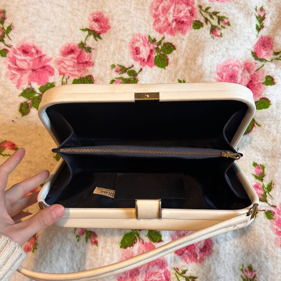 1960s QUEEN-CORE made in norwich england white leather handbag - from MAC - Picture 11 of 13